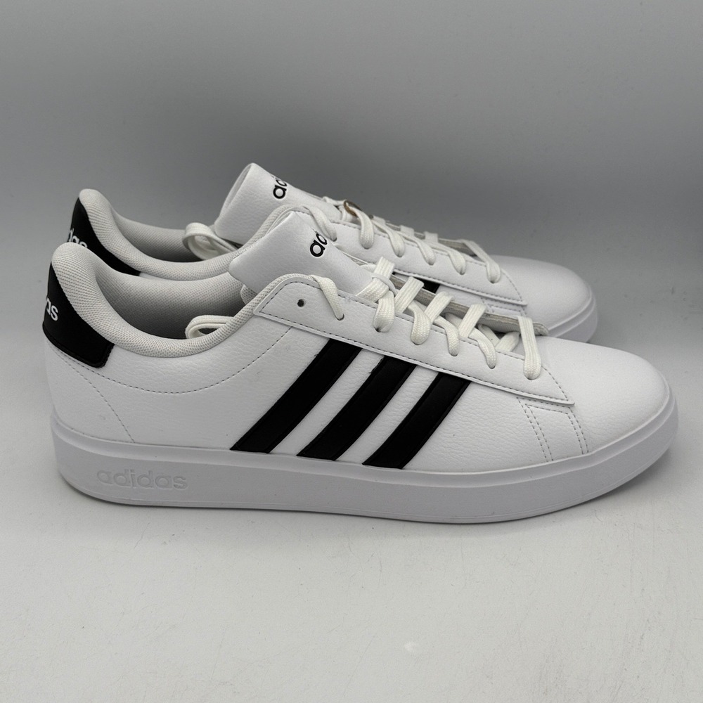 adidas Grand Court 2.0 Mens Sneakers 11.5 White Black Shoes Classic GW9195